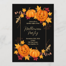 Fantasma Halloween Pumpkin Party Invitación