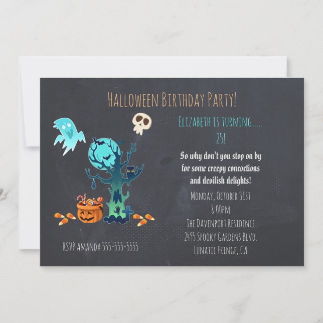 Fantasma Invitación a la fiesta de cumpleaños de H (Anverso)