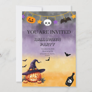 Fantasma Invitación a la fiesta de Halloween