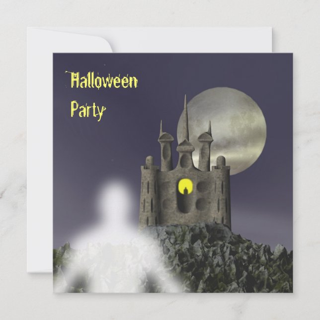 Fantasma - Invitación a la fiesta de Halloween (Anverso)