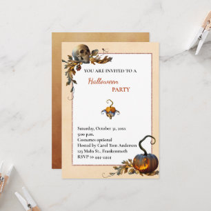 Fantasma Invitación a la fiesta de Halloween