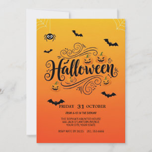 Fantasma Invitación a la fiesta de Halloween