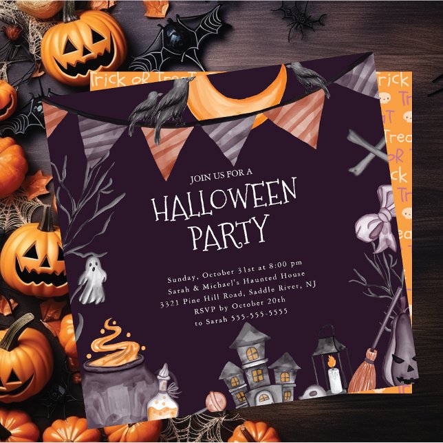 Fantasma Invitación a la fiesta de Halloween (Subido por el creador)