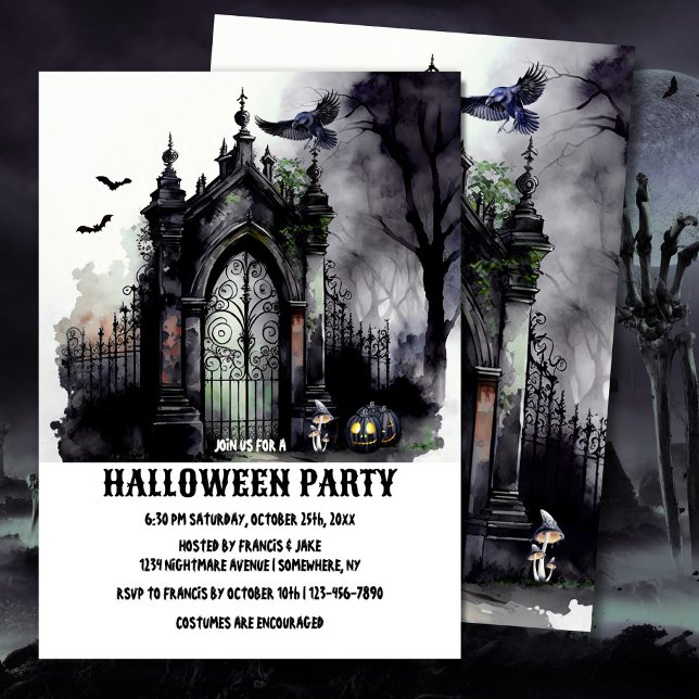 Fantasma Invitación a la fiesta de Halloween (Subido por el creador)