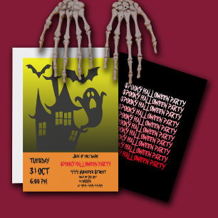 Fantasma Invitación a la fiesta de Halloween