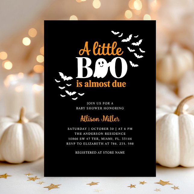 Fantasma invitación de Baby Shower a un pequeño fa (Subido por el creador)