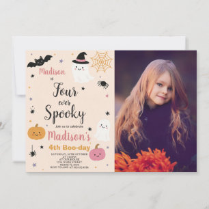 Fantasma Invitación de cumpleaños de cuatro niños