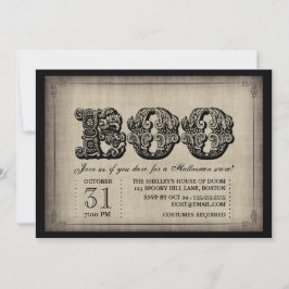 Fantasma Invitación de la fiesta gótica de Hallowe