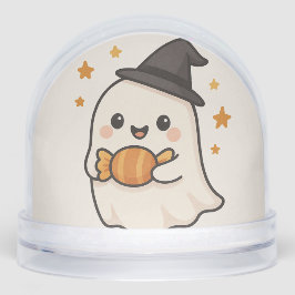 Fantasma Kawaii con dulce de Halloween