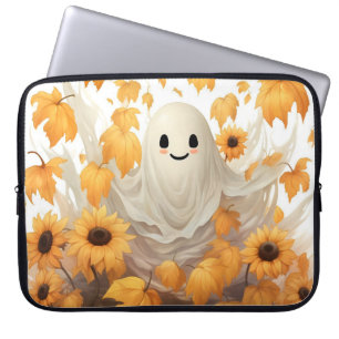 Fantasma lindo con girasol Bolsa para portátiles