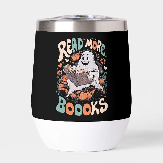 Fantasma lindo Leer más libros Profesora Halloween (Frente)