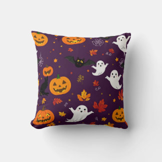"Fantasma Moda Halloween Patrón Cojín decorativo |