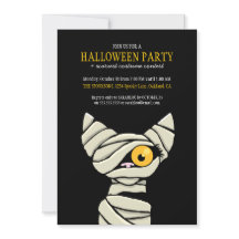 Fantasma Mummy Cat Halloween Party Invitaciones