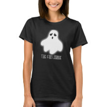 Fantasma negro básico de Halloween de la camiseta