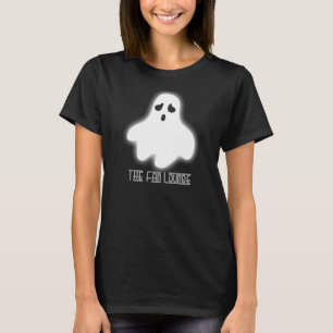 Fantasma negro básico de Halloween de la camiseta