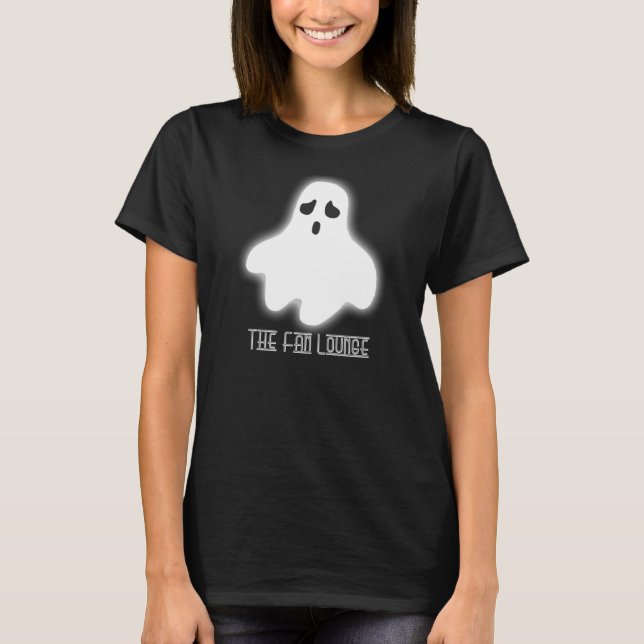 Fantasma negro básico de Halloween de la camiseta (Anverso)