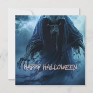Fantasma negro en un paisaje infernal - Halloween