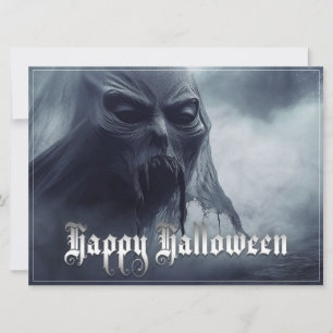 Fantasma negro en un paisaje infernal - Halloween