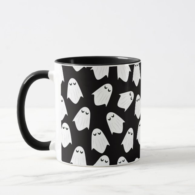 Fantasma patrón silueta taza de café (Izquierda)