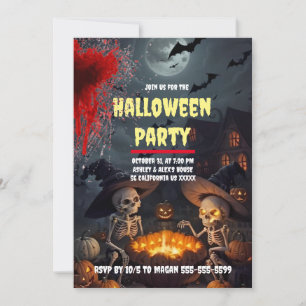 Fantasma Personalizado de Skeleton Invitación a la