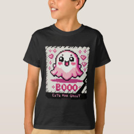 Fantasma rosa lindo: chico de camiseta dulce y esp