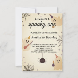 Fantasma Una Invitación de Halloween Primer Cumple