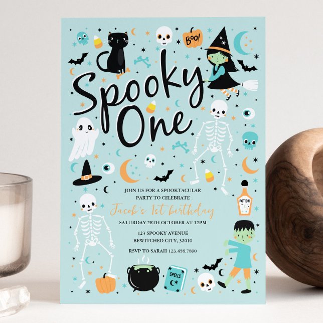 Fantasma Una Invitación de Halloween Primer Cumple (Subido por el creador)