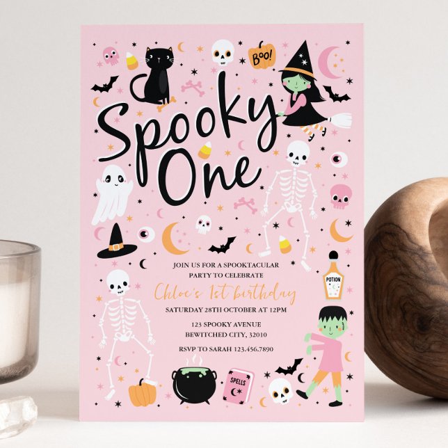 Fantasma Una Invitación de Halloween Primer Cumple (Subido por el creador)