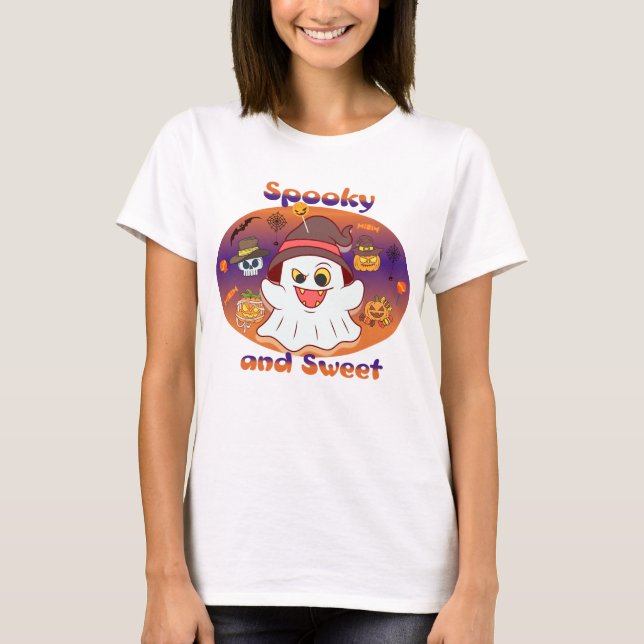 Fantasma y dulzura - Camiseta de mujeres fantasma  (Anverso)