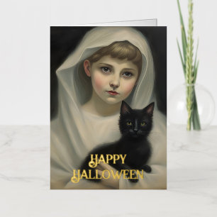 Fantasma y una Halloween de Gato Negro