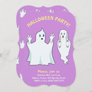 Fantasmas de Halloween en invitación violenta