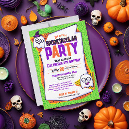 Fantasmas en Spooktacular Invitación al cumpleaños