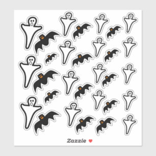 Fantasmas espeluznantes y Pegatinas de Halloween d