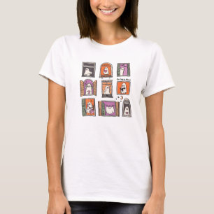 Fantasmas ínfimos en la camiseta de Halloween en W
