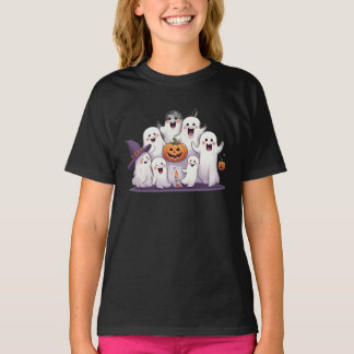 Fantasmas y niños de calabaza Camiseta Halloween