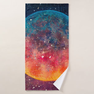 Fantástica pintura al óleo hermoso gran planeta lu