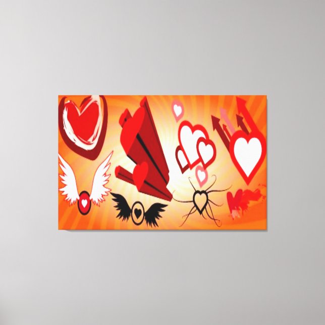 FANTÁSTICO ARTE DE CANVAS - CORAZÓN - AMOR - ARTE  (Anverso)