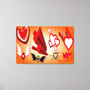 FANTÁSTICO ARTE DE CANVAS - CORAZÓN - AMOR - ARTE 