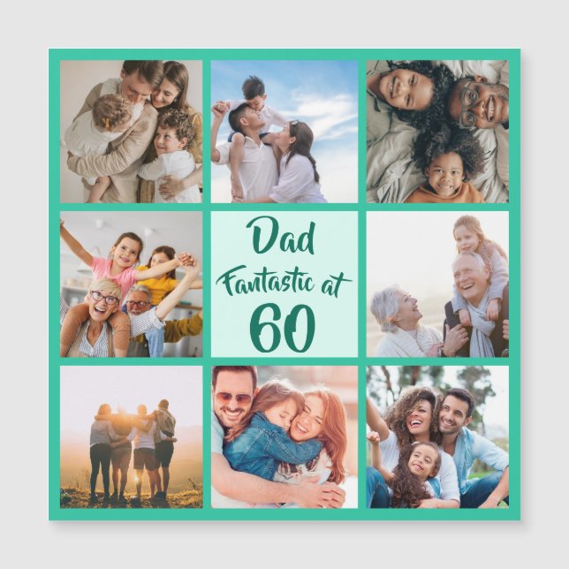 Fantástico papá con tarjeta magnética de fotos de  (Anverso)