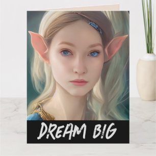 FANTASY CHICA ELF SUEÑA GRANDES TARJETAS DE CUMPLE