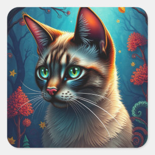 Fantasy Colorful Cat Pegatinas