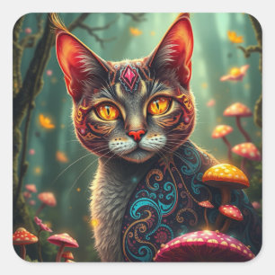 Fantasy Colorful Cat Pegatinas