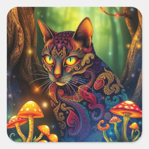 Fantasy Colorful Cat Pegatinas