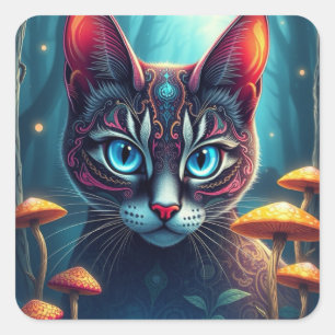 Fantasy Colorful Cat Pegatinas
