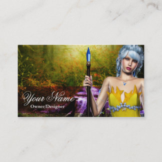 Fantasy Elf en el diseño de las tarjetas de negoci