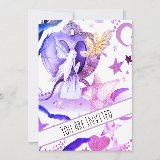 *~* Fantasy Fairy Tale Sky Invitación Baby Shower (Anverso)