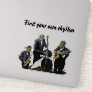 Fantasy Jazz Blues Músico Pegatina de música