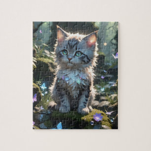 Fantasy Kitty con mariposas rompecabezas