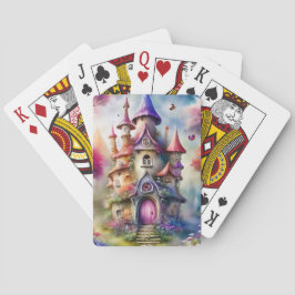 Fantasy Mushroom House Jugando Cartas