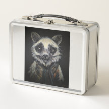 Fantasy Raccoon Metalizado Lunchbox